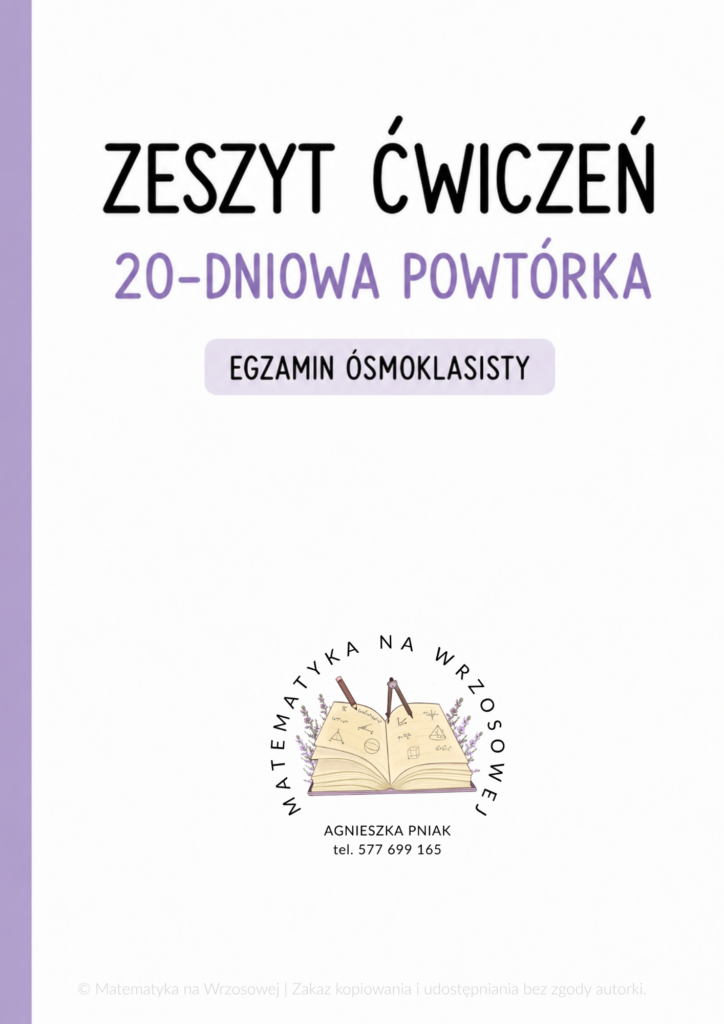 Zeszyt ćwiczeń – 20-dniowa powtórka do egzaminu ósmoklasisty
