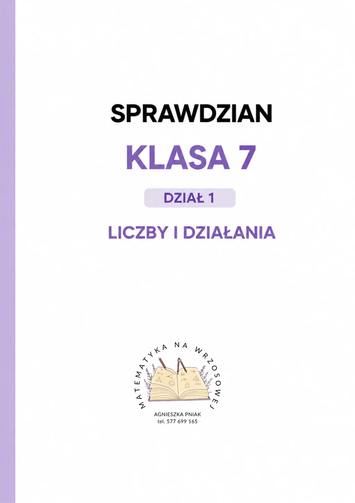 Klasa 7 - dział 1 - sprawdzian